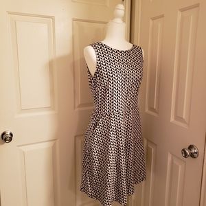 New York & Company L B&W Skater Dress